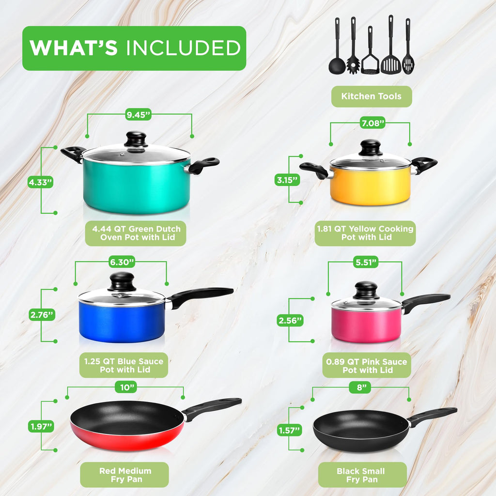 15 Piece Non Stick Cookware Set P209