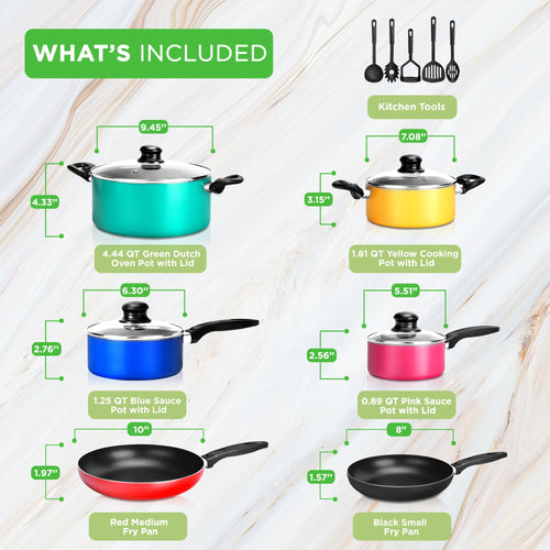 15 Piece Non Stick Cookware Set P209