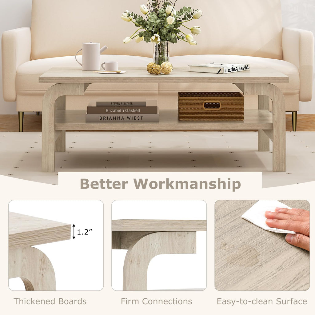 2-Tier Coffee Table with Storage R869698