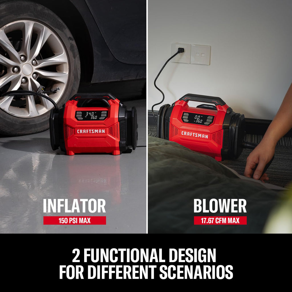 Dual Power Tire Inflator with Digital Gauge K6116