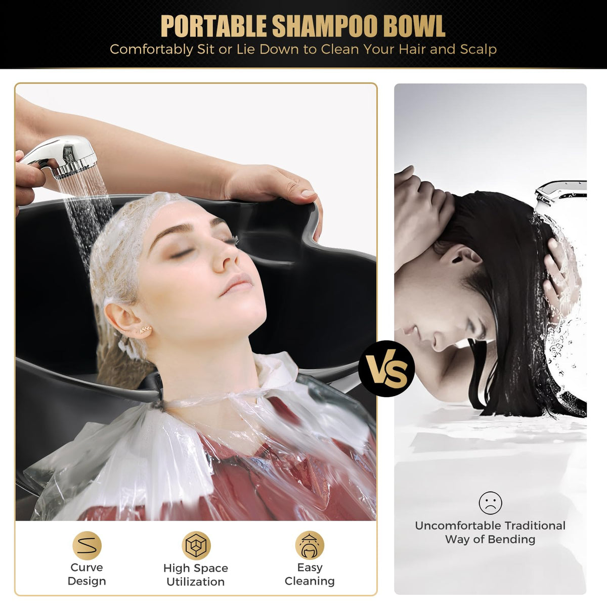 Portable Freestanding Upright Shampoo Basin X3089