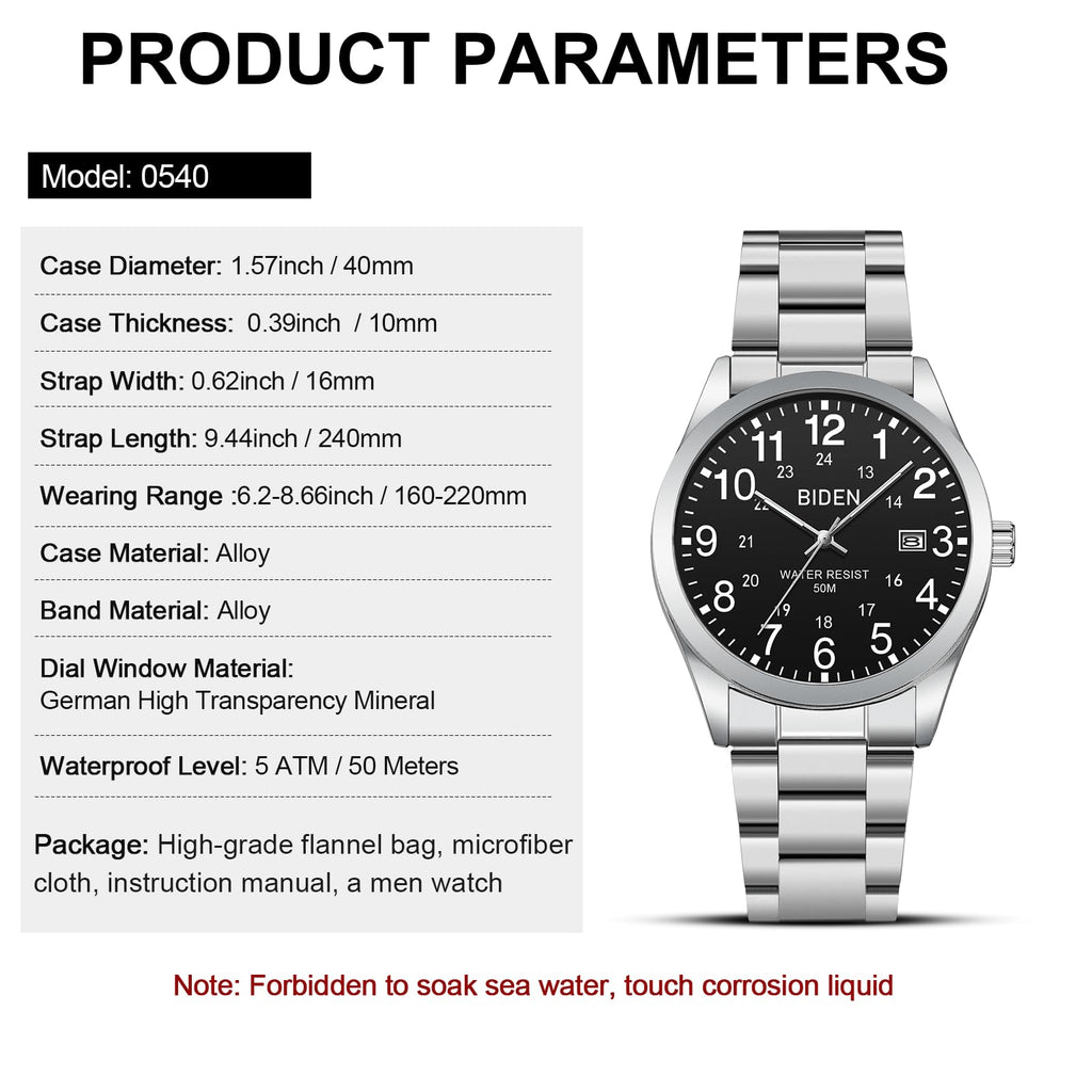 Men's Analog Quartz Waterproof Watch W95047