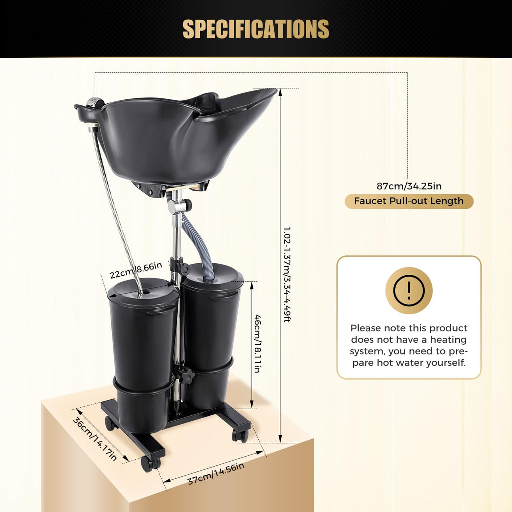 Portable Freestanding Upright Shampoo Basin X3089