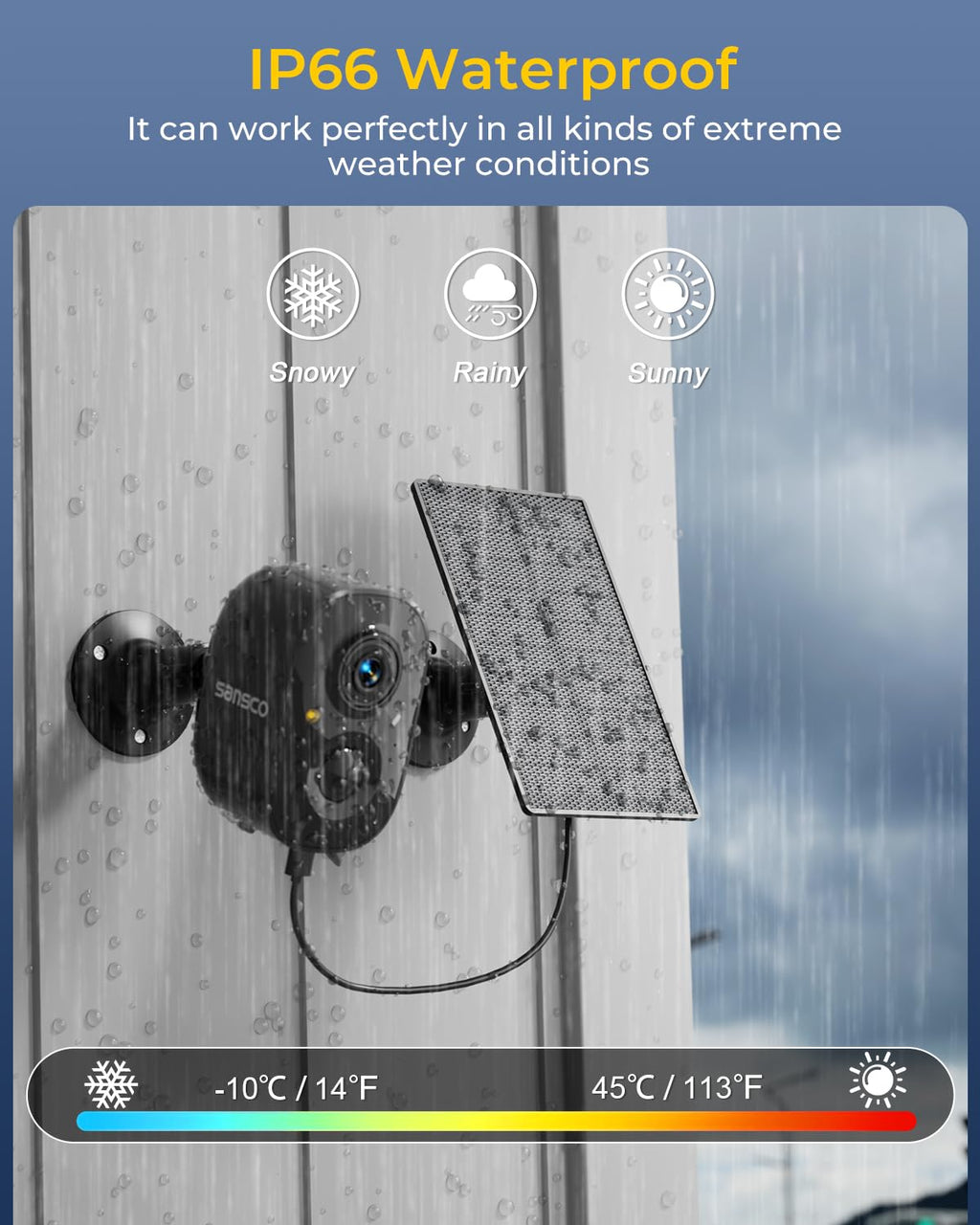 4 Cam Wireless Solar Security Camera System Y54686