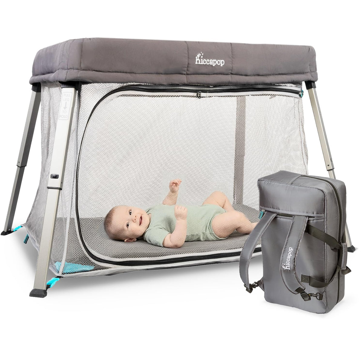 Portable Travel Crib with Carry Bag Z443633