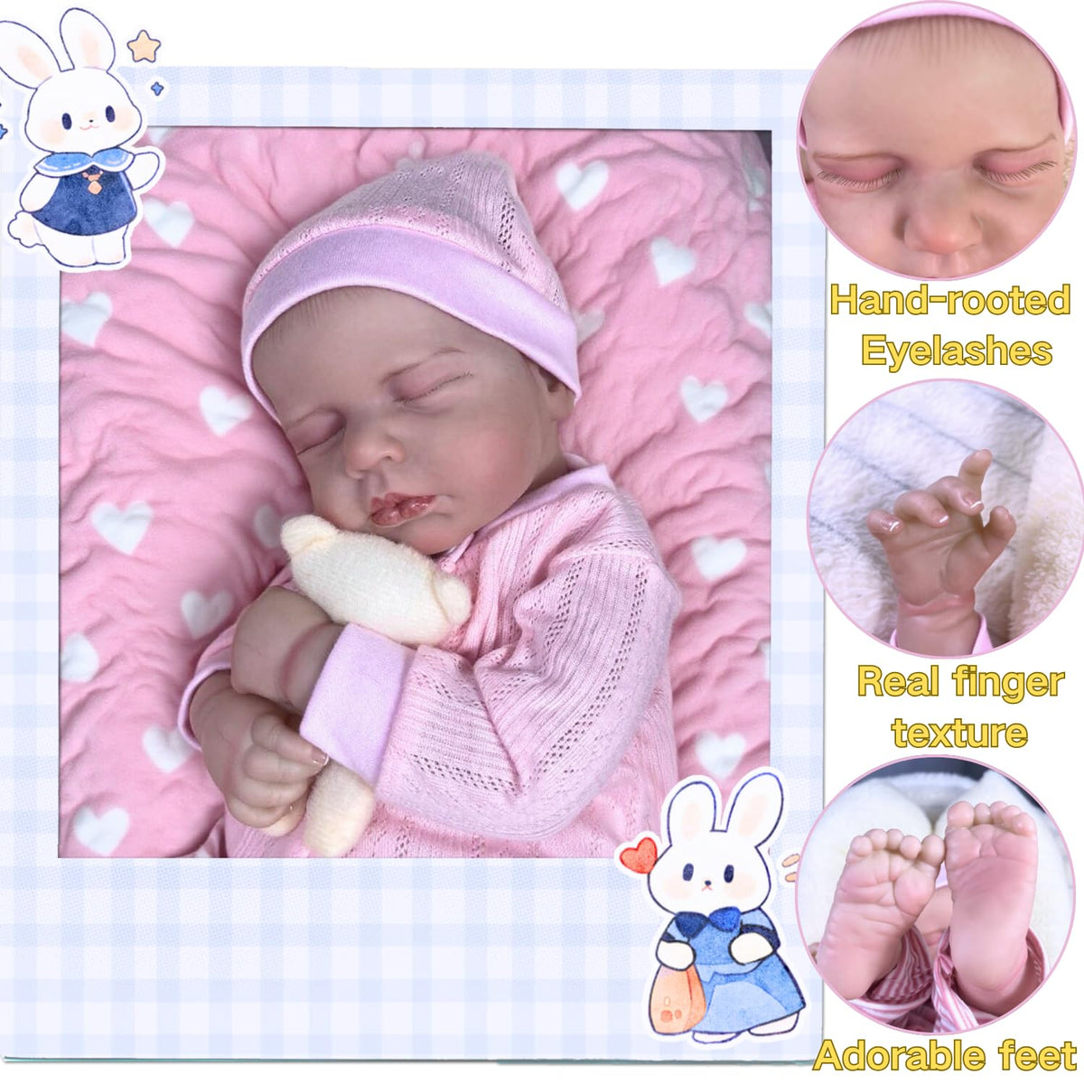 20 inch Soft Vinyl and Cloth Body Reborn Baby Dolls X235
