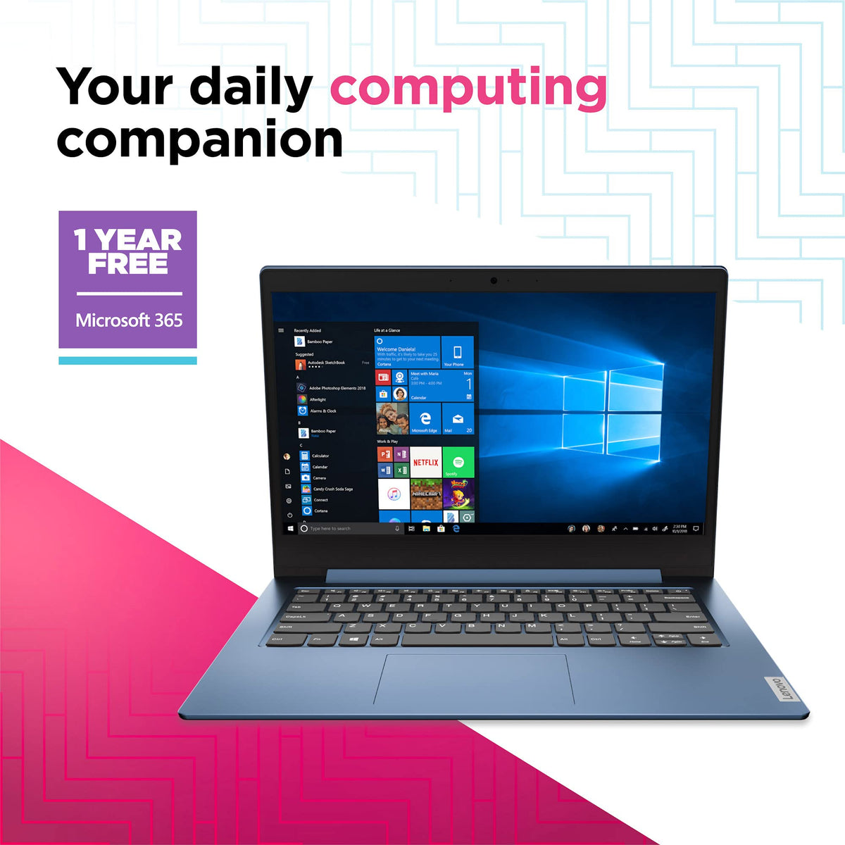 14" HD Laptop Intel Celeron N4020 4GB RAM 64GB Storage Ice Blue H39961