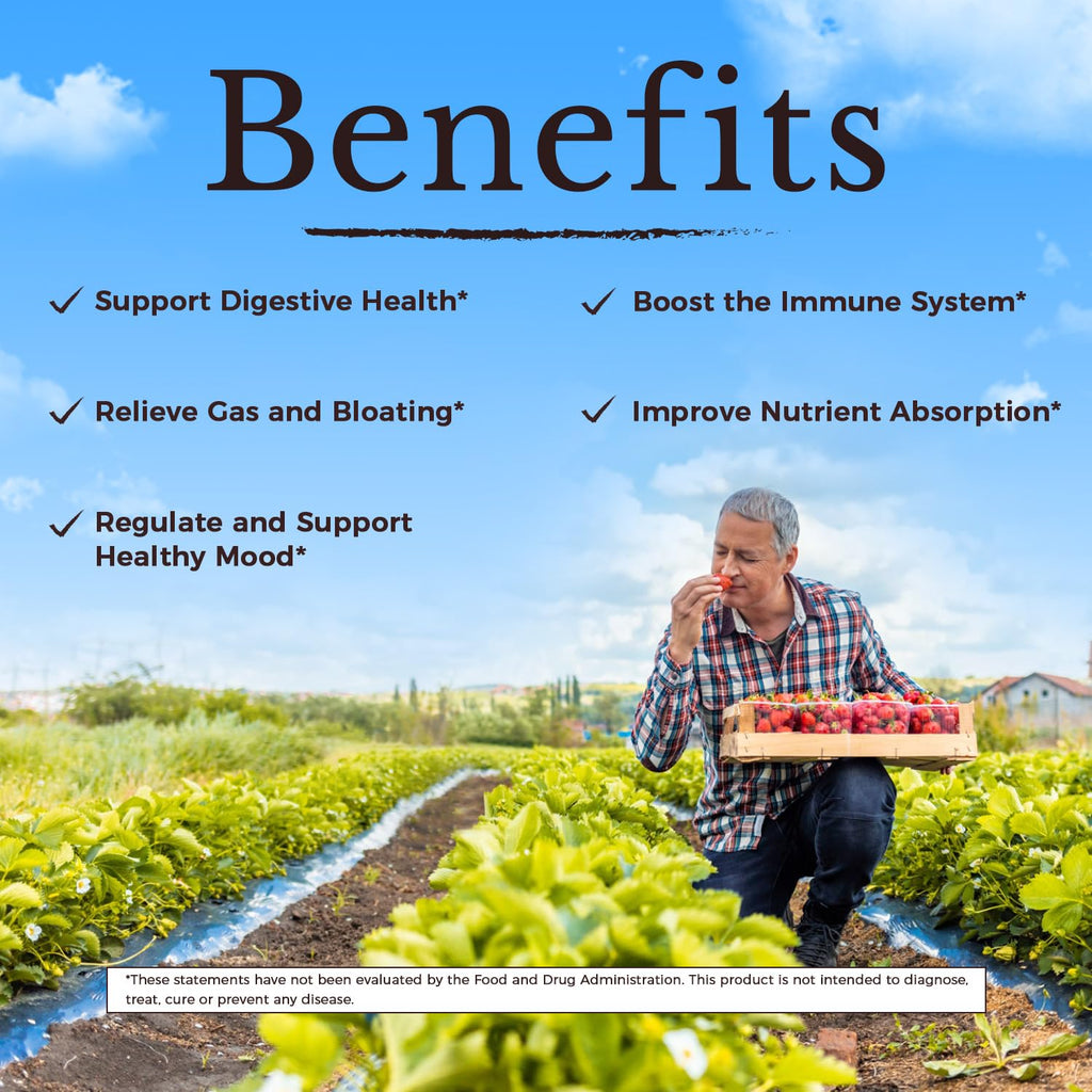 Probiotics 120 Billion CFUs 36 Strains with Prebiotics & Digestive Enzymes 30 Veg Caps A102