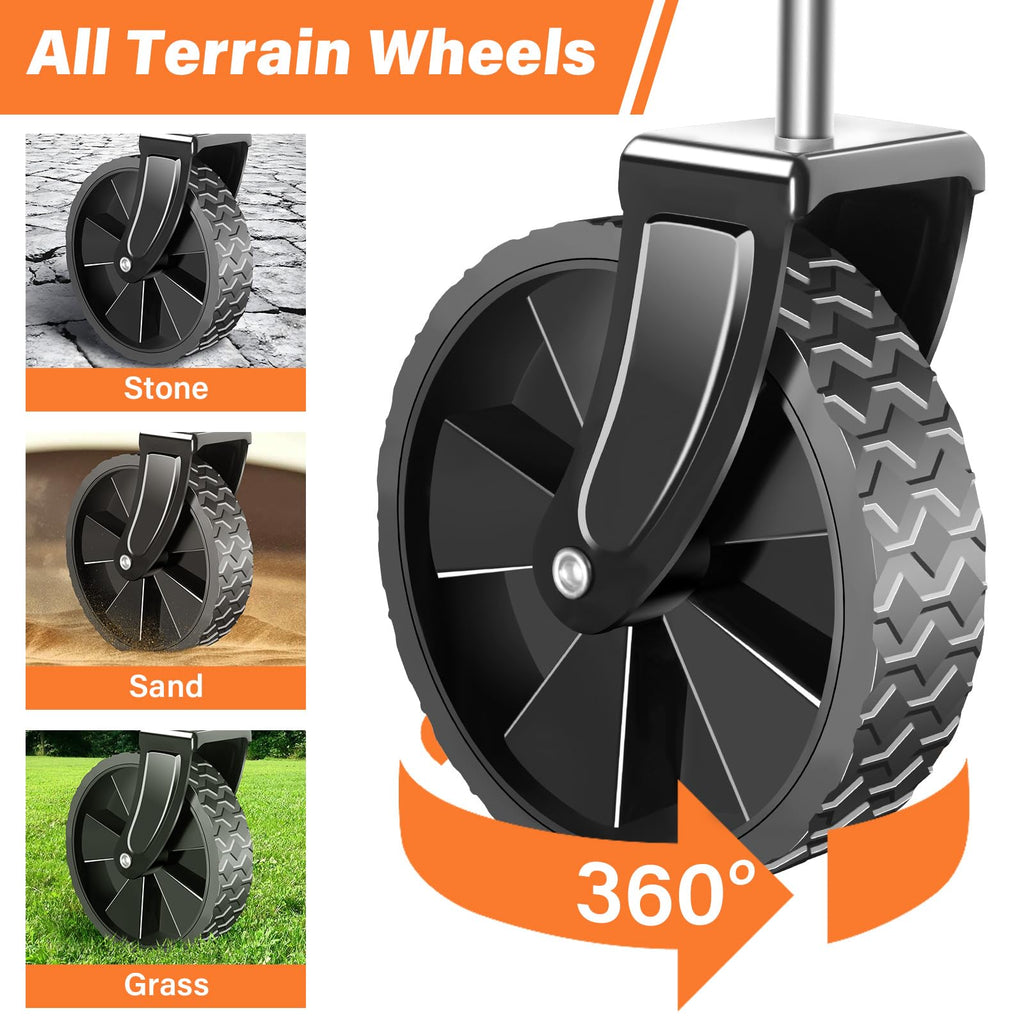 Foldable Collapsible Wagon Cart with Wheels, 280 lbs Heavy Duty Capacity, Graphite Black J10200