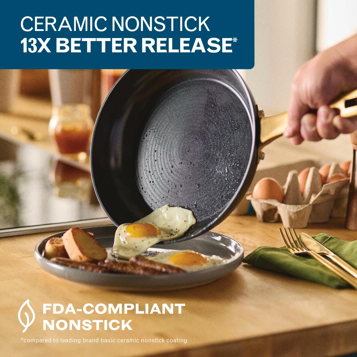 12 Piece Black Ceramic Nonstick Cookware Set V36934