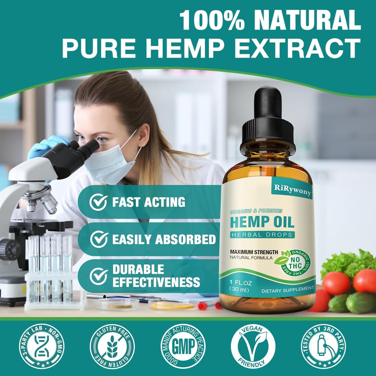 Organic Hemp Oil Drops 3-Pack I544