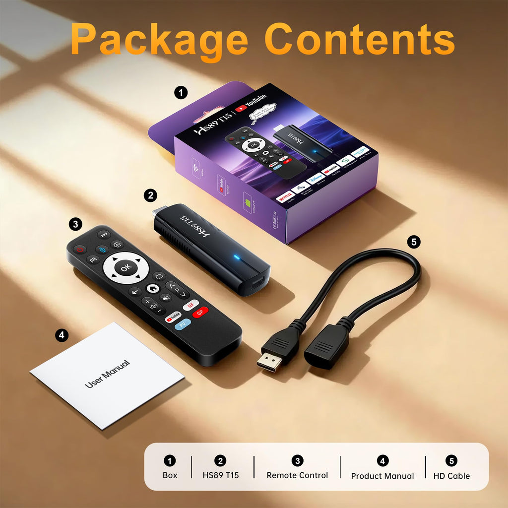 Android 14.0 TV Stick with Voice Remote I642136