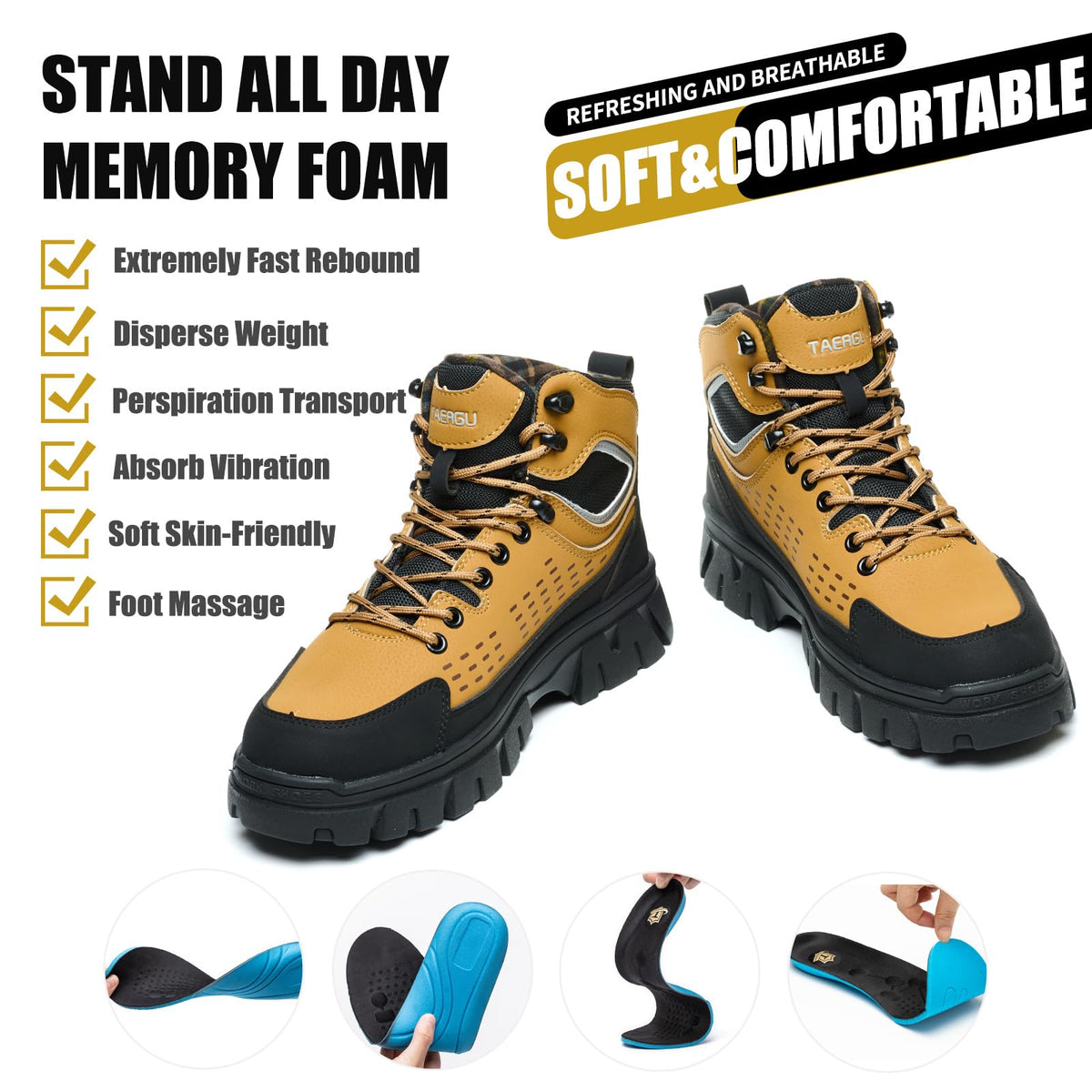 Steel Toe Work Boots 6" Waterproof H248