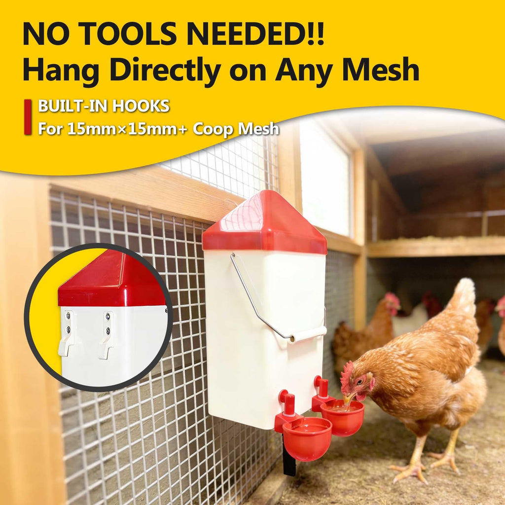 PVC Hanging Chicken Waterer with Hook, 1 Gal A10934