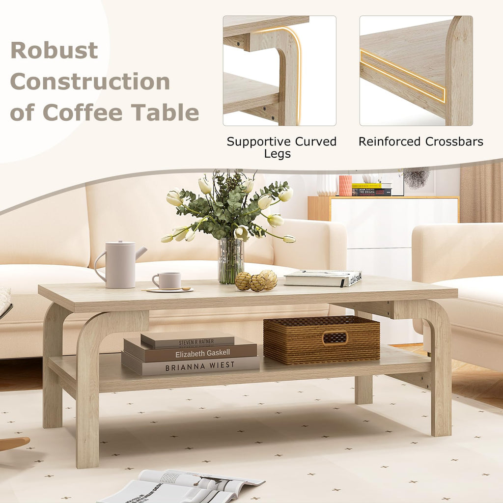 2-Tier Coffee Table with Storage R869698