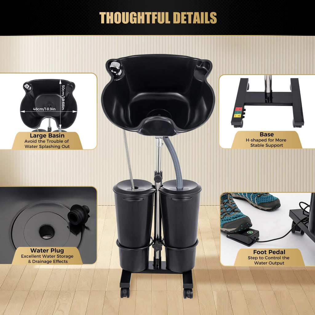 Portable Freestanding Upright Shampoo Basin X3089