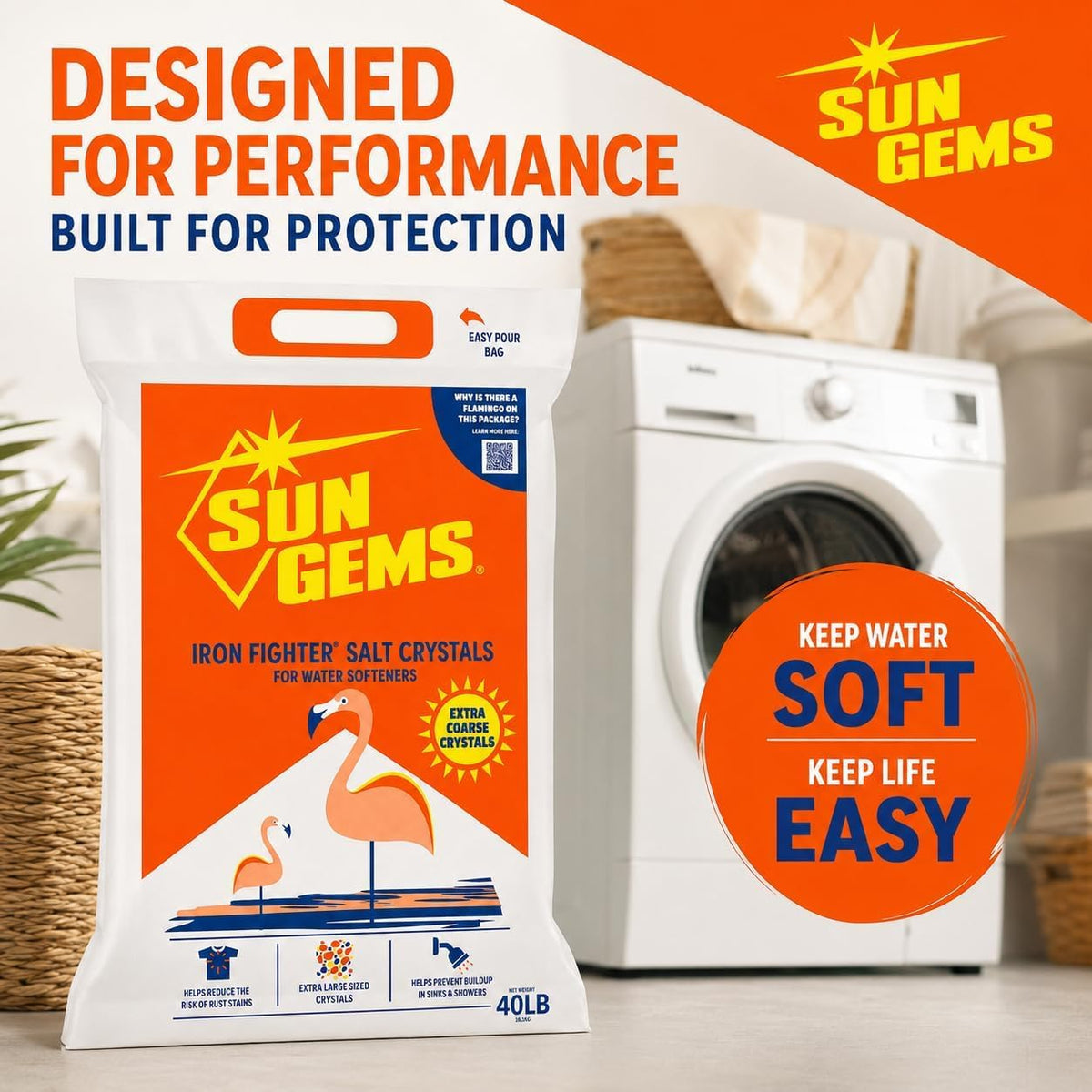 Water Softener Salt Crystals 40 lb 2 Pack T254