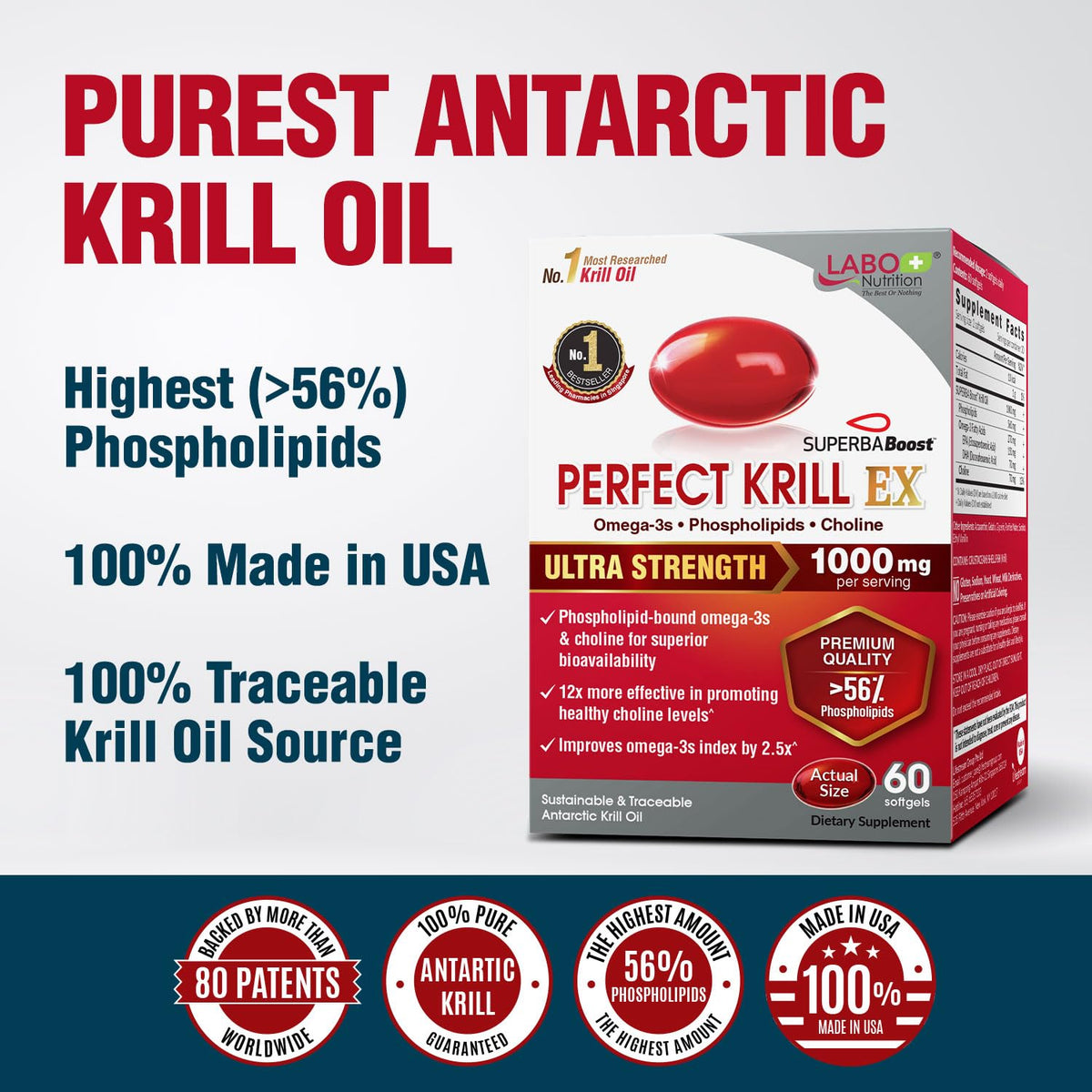 Omega-3 Krill Oil 60 Ct x 2 Pack C77150