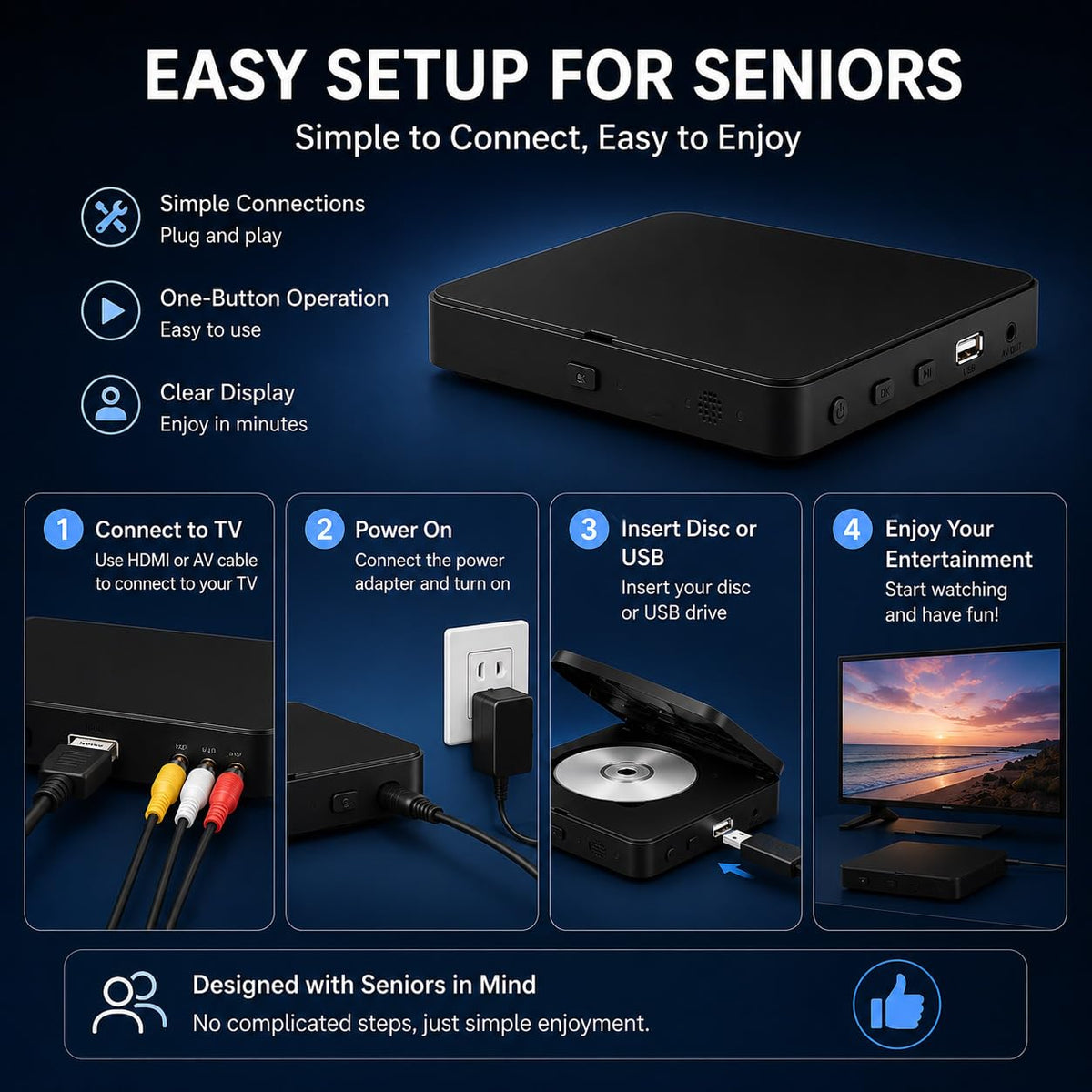 Blu Ray DVD Player 1080P Full HD L5161