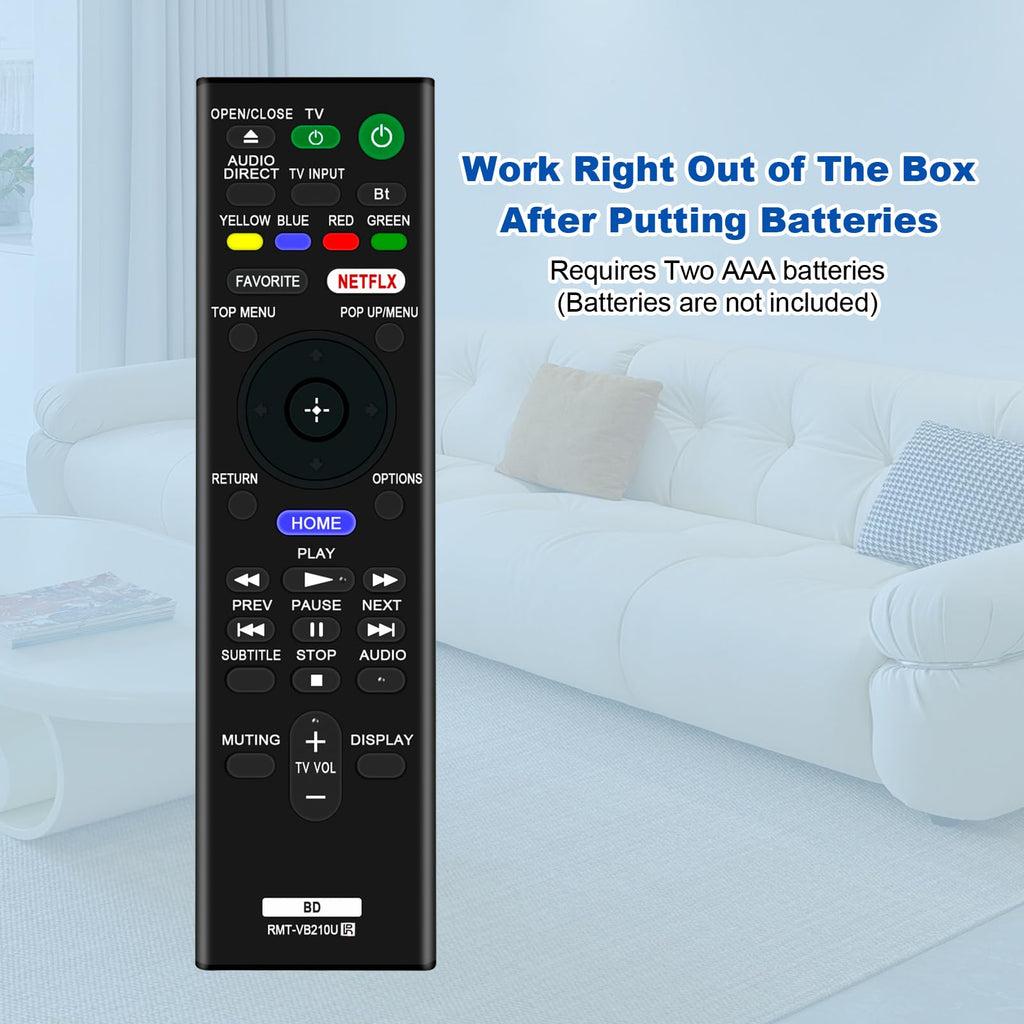 Replace Remote Control for Sony 4K Ultra HD Blu-ray Player D308191