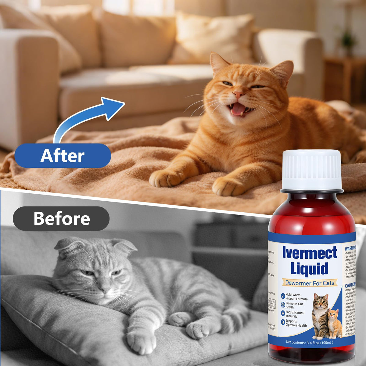 Broad Spectrum Cat Dewormer 100mL Q339378