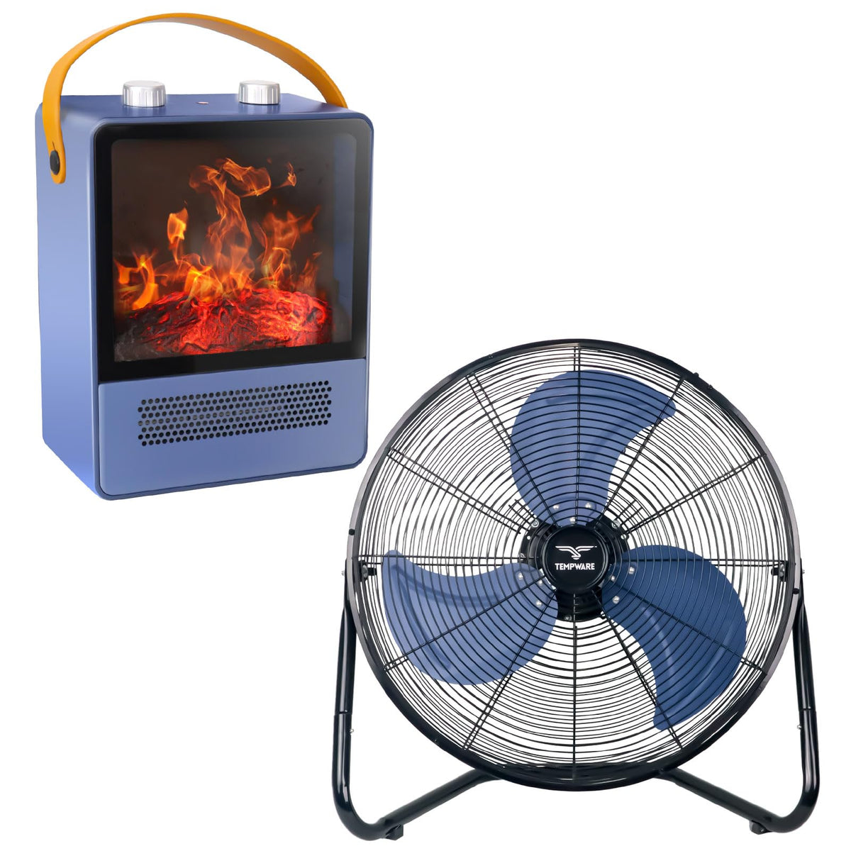 20 Inch High Velocity Floor Fan and 1500W Portable Electric Heater Z7610