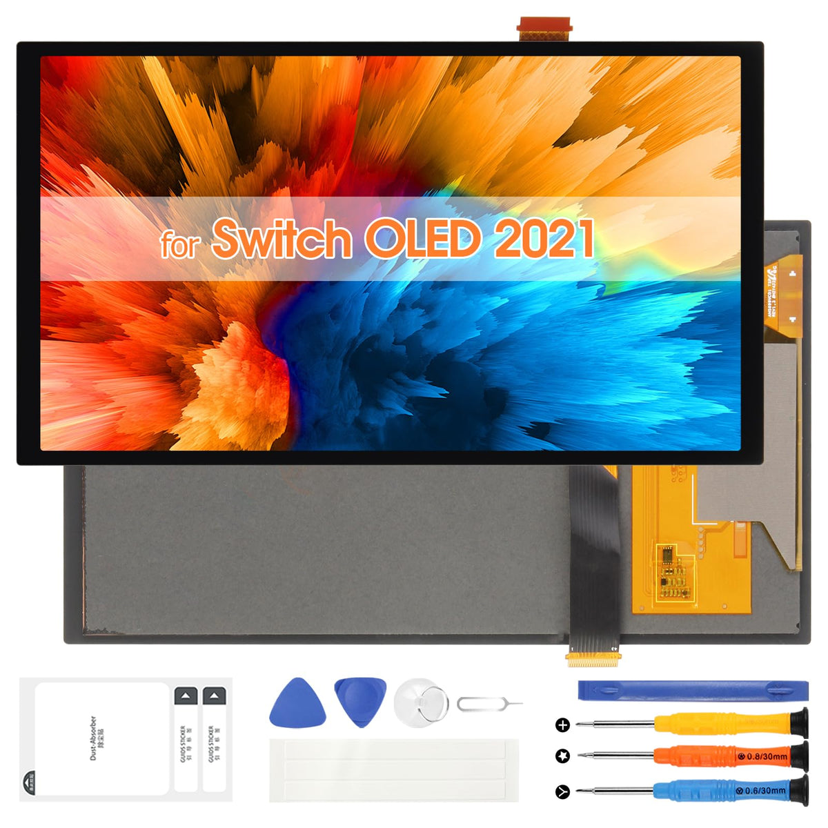 Screen Replacement for Nintendo Switch OLED 2021 7inch Black M904046