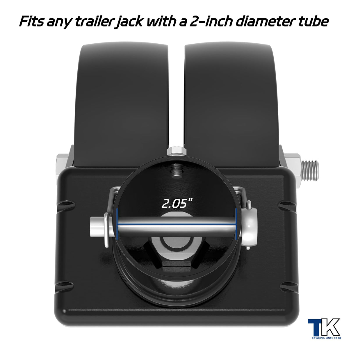 Dual 6" Trailer Jack Swivel Caster Wheel L388