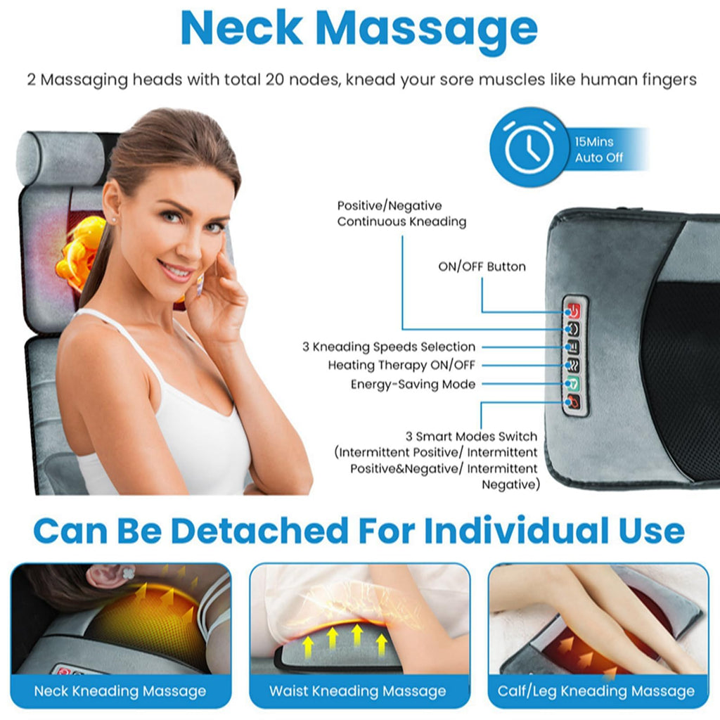 Full Body Electric Heating Vibration Massage Mat Cushion N4109