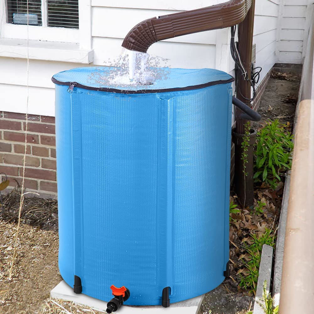 50 Gallon Blue Collapsible Rain Barrel H226