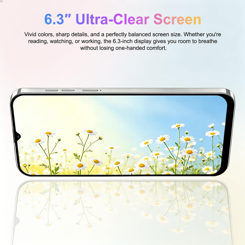 Unlocked 4G Smartphone 6.3 Inch Full Screen 3GB RAM 32GB ROM Black V231903