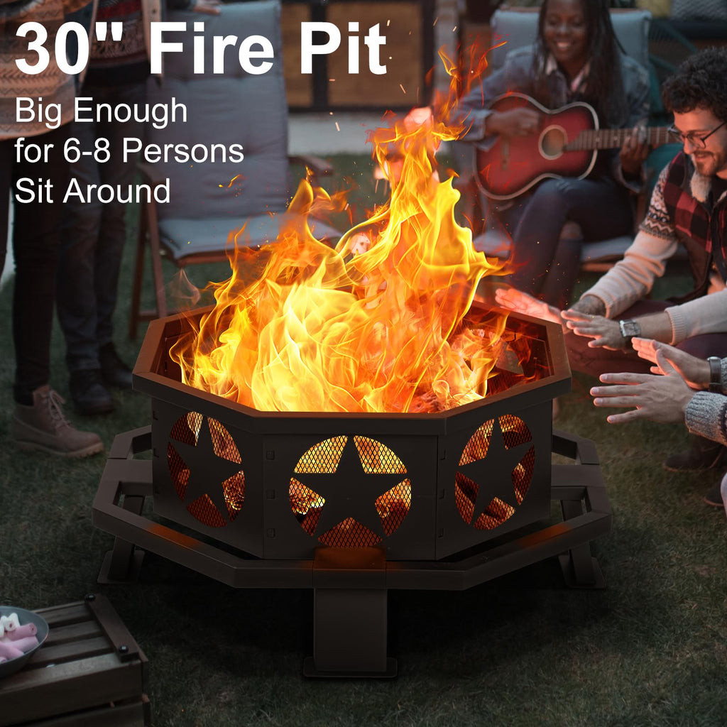 32 inch Fire Pit with Fire Poker R840900