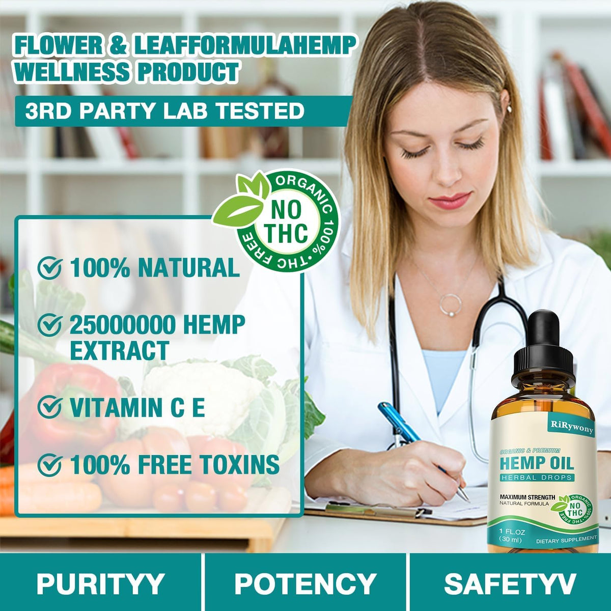 Organic Hemp Oil Drops 3-Pack I544