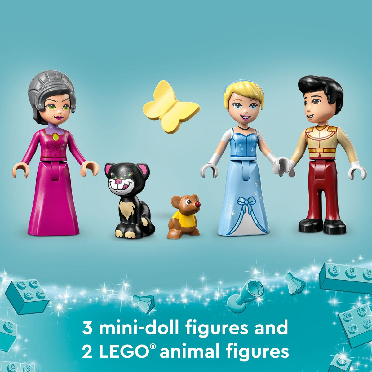 Buildable Castle Toy with 3 Mini Dolls R16045