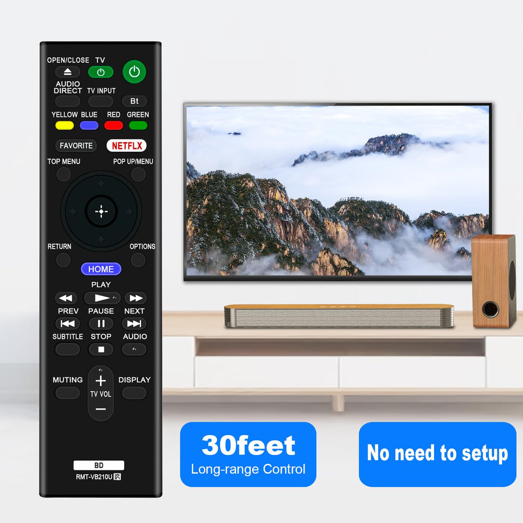 Replace Remote Control for Sony 4K Ultra HD Blu-ray Player D308191