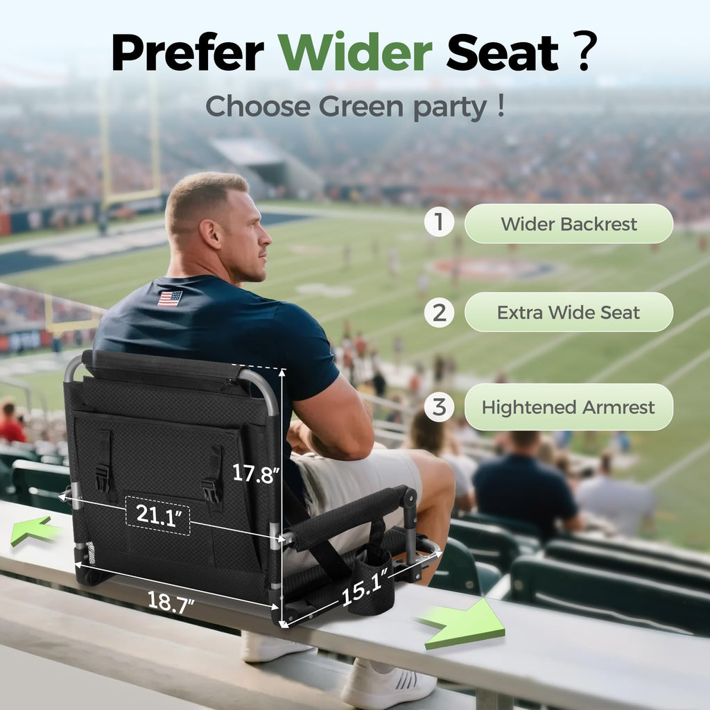 Portable Bleacher Chairs with Cushion U1220