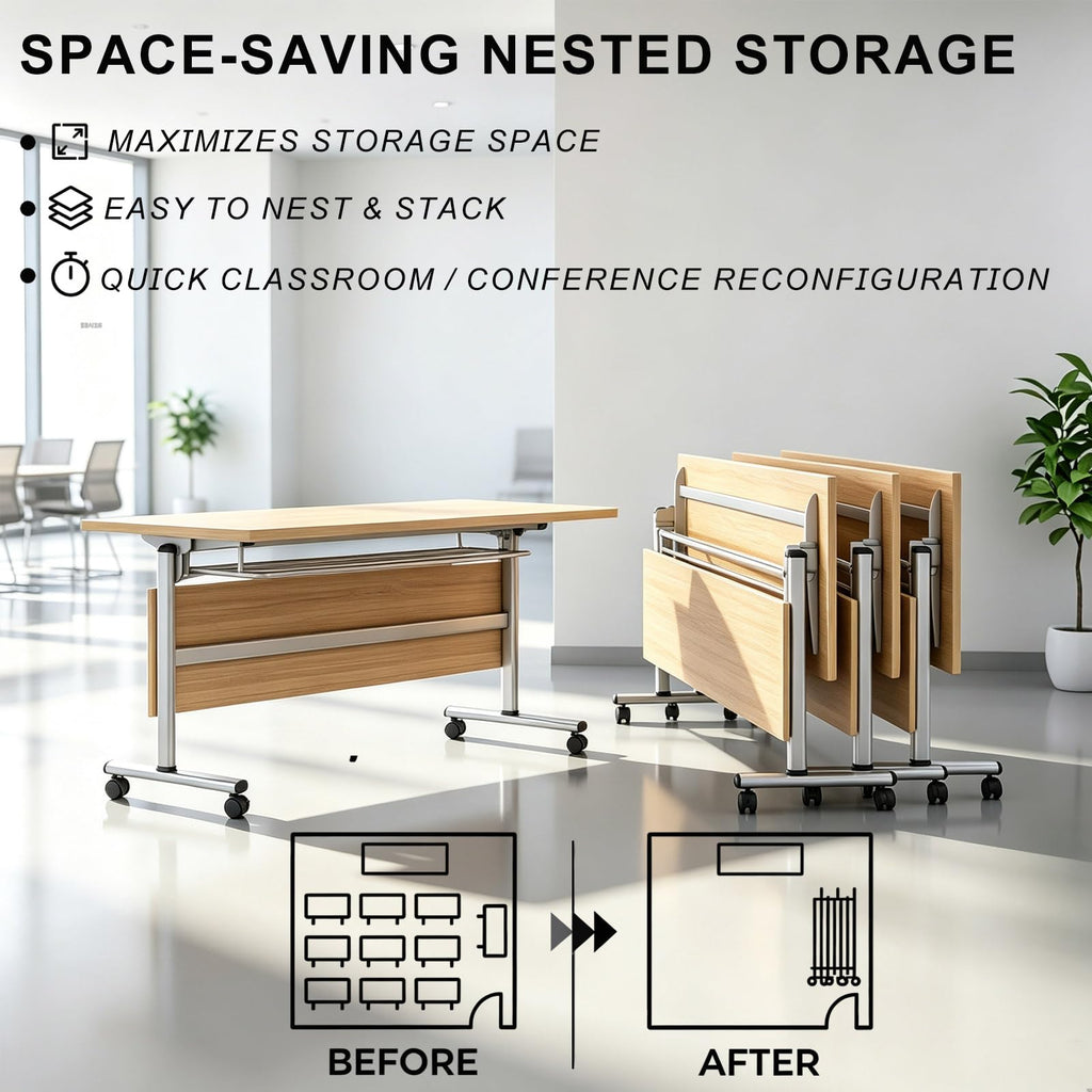 Folding Conference Table with Lock Casters U888