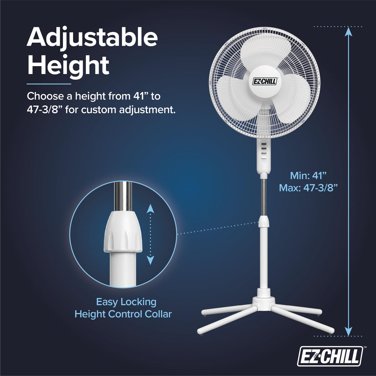 16" Oscillating Pedestal Fan White Y908