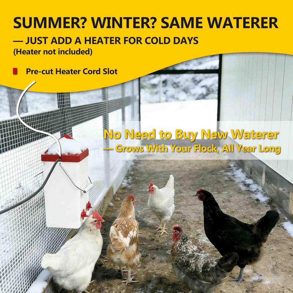 PVC Hanging Chicken Waterer with Hook, 1 Gal A10934
