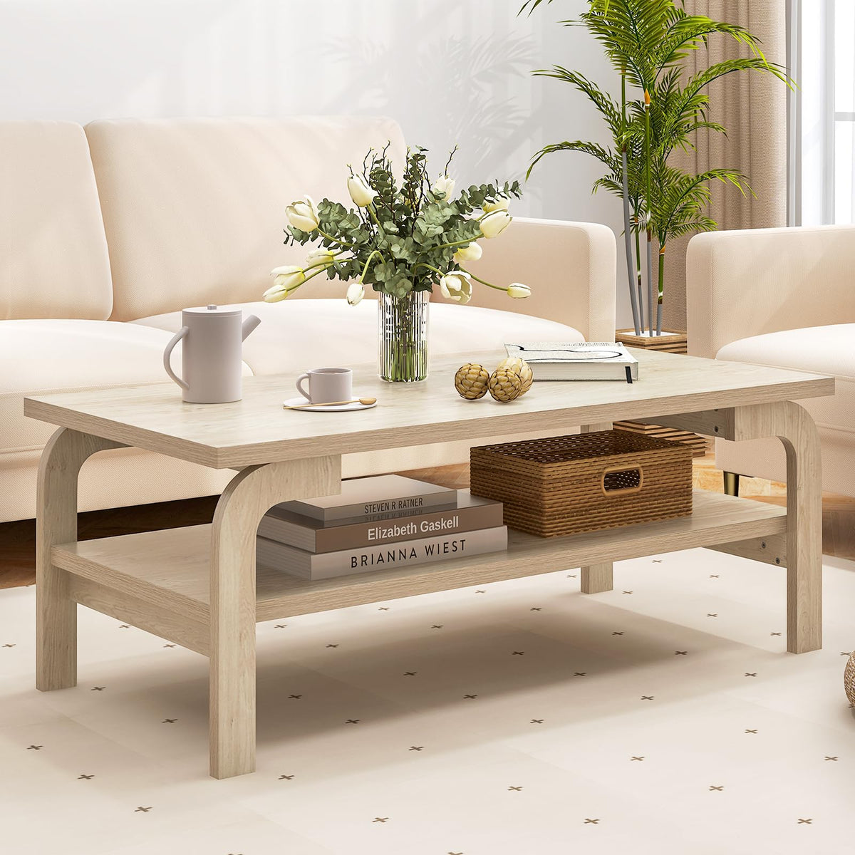 2-Tier Coffee Table with Storage R869698