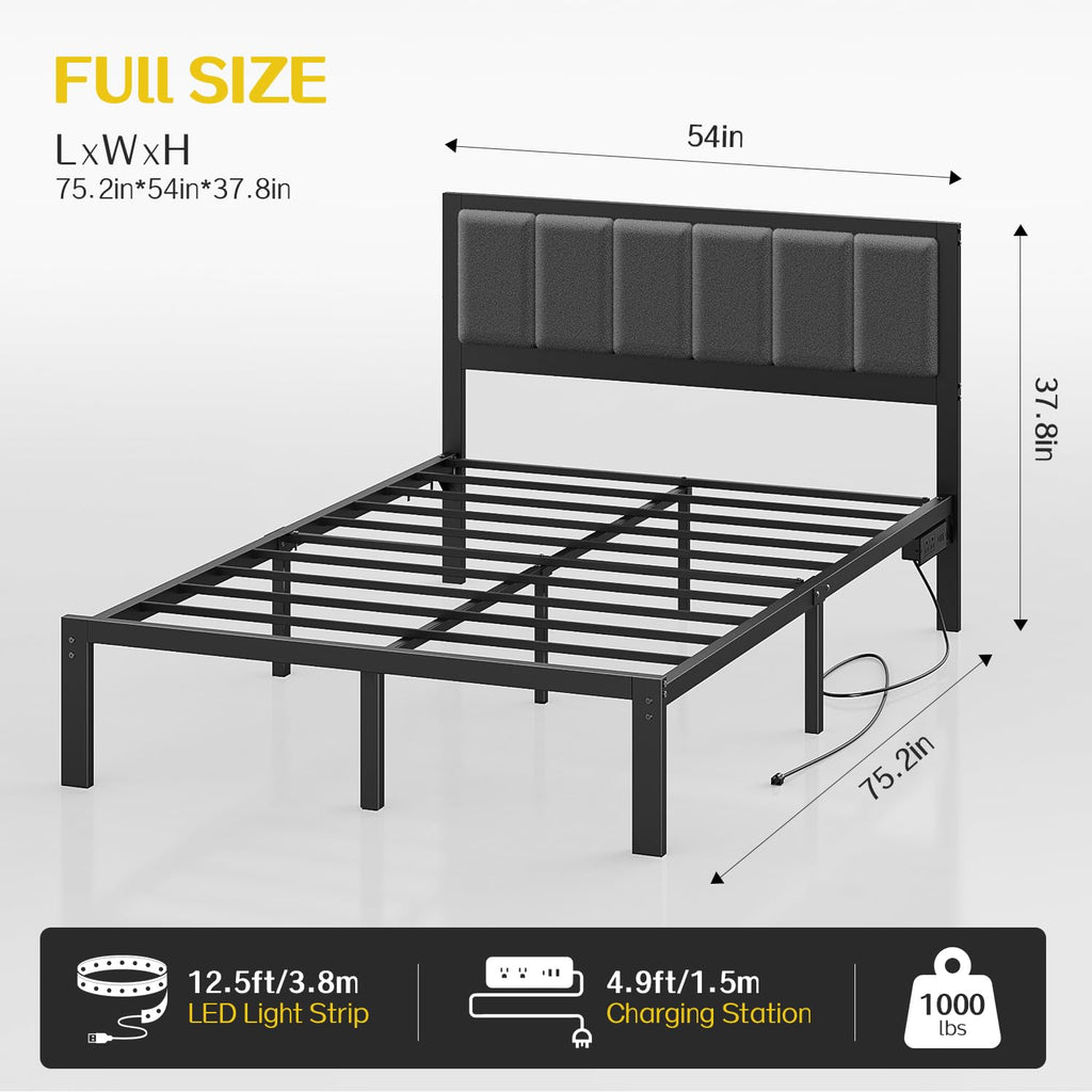 Full Bed Frame with Headboard A36744