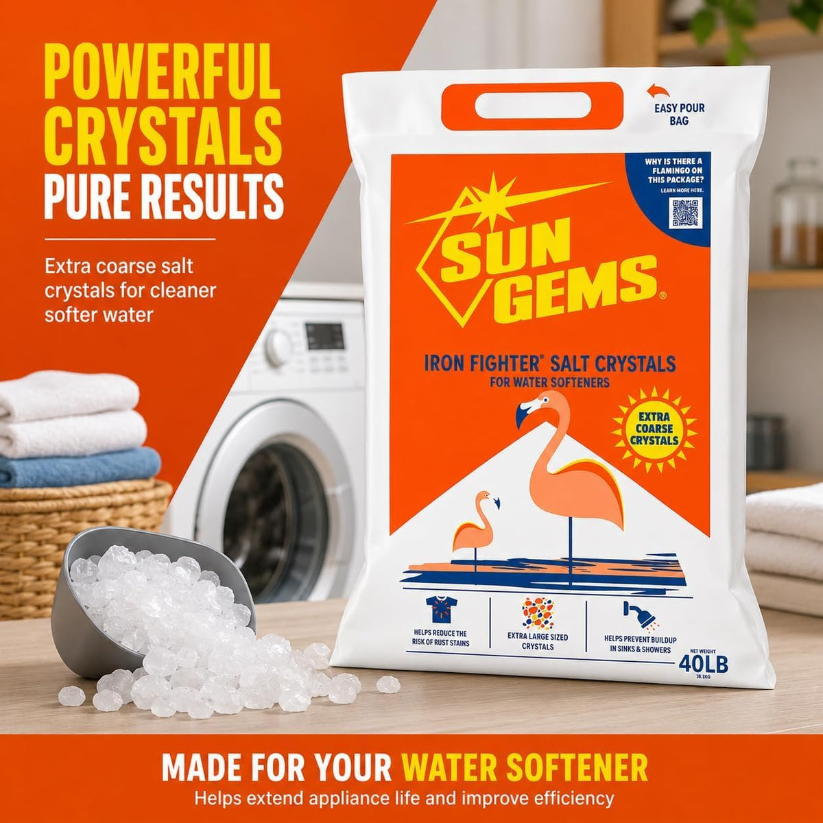 Water Softener Salt Crystals 40 lb 2 Pack T254