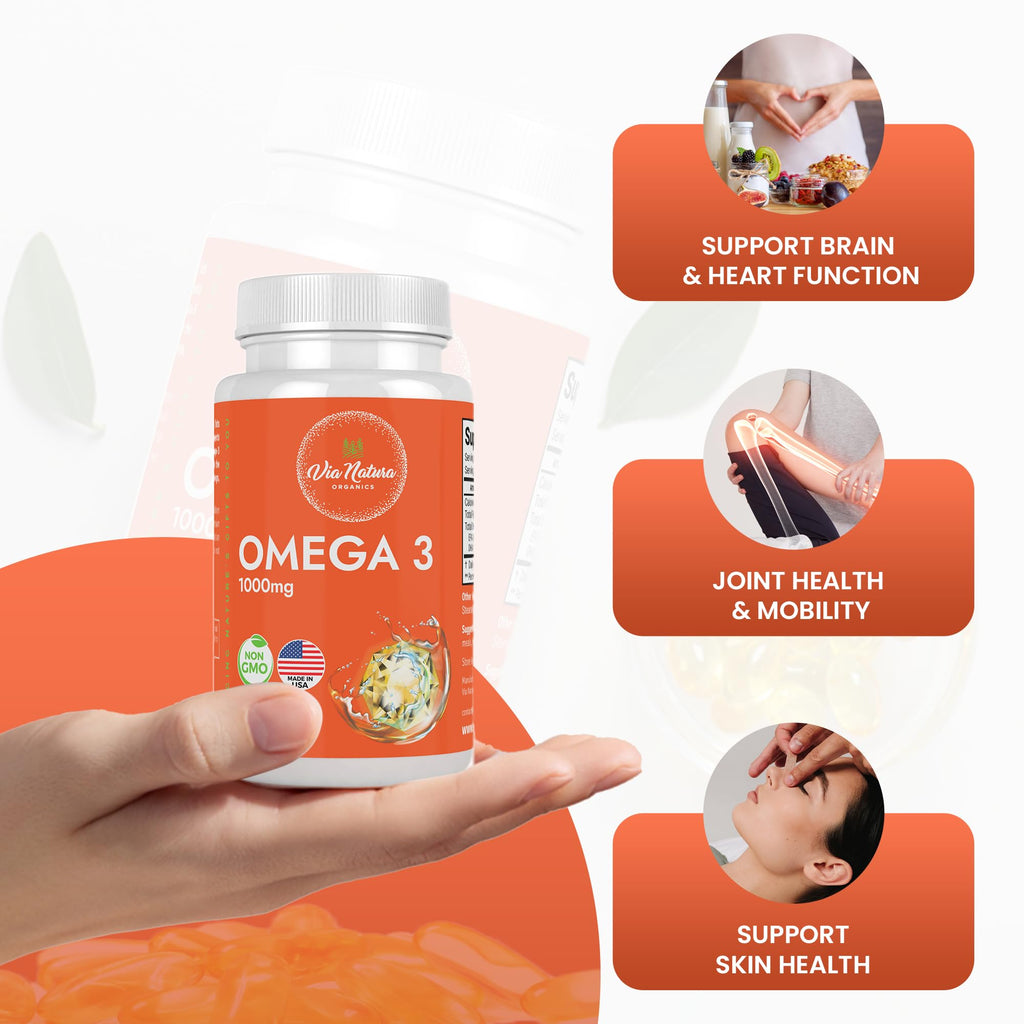 Omega 3 Fish Oil 1000mg EPA & DHA 60 Softgels U723