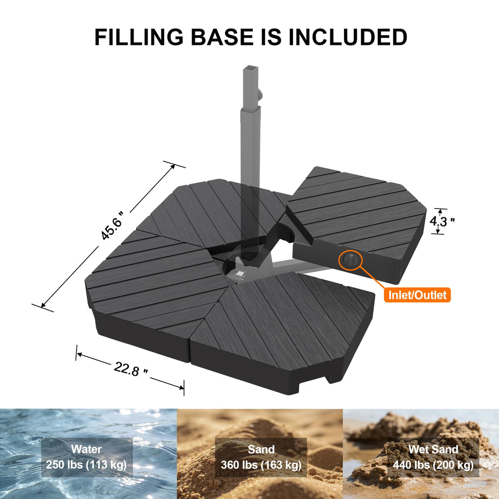 10' X 10' Cantilever Umbrella with LED Lights Z91460