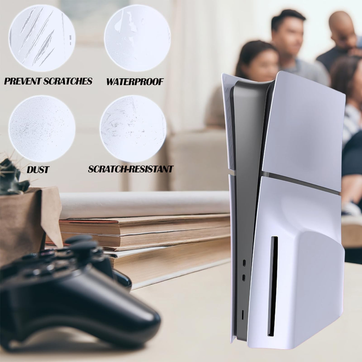 White PS5 Slim Disc Edition Face Plates M2616