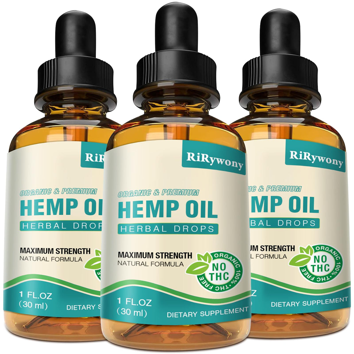 Organic Hemp Oil Drops 3-Pack I544