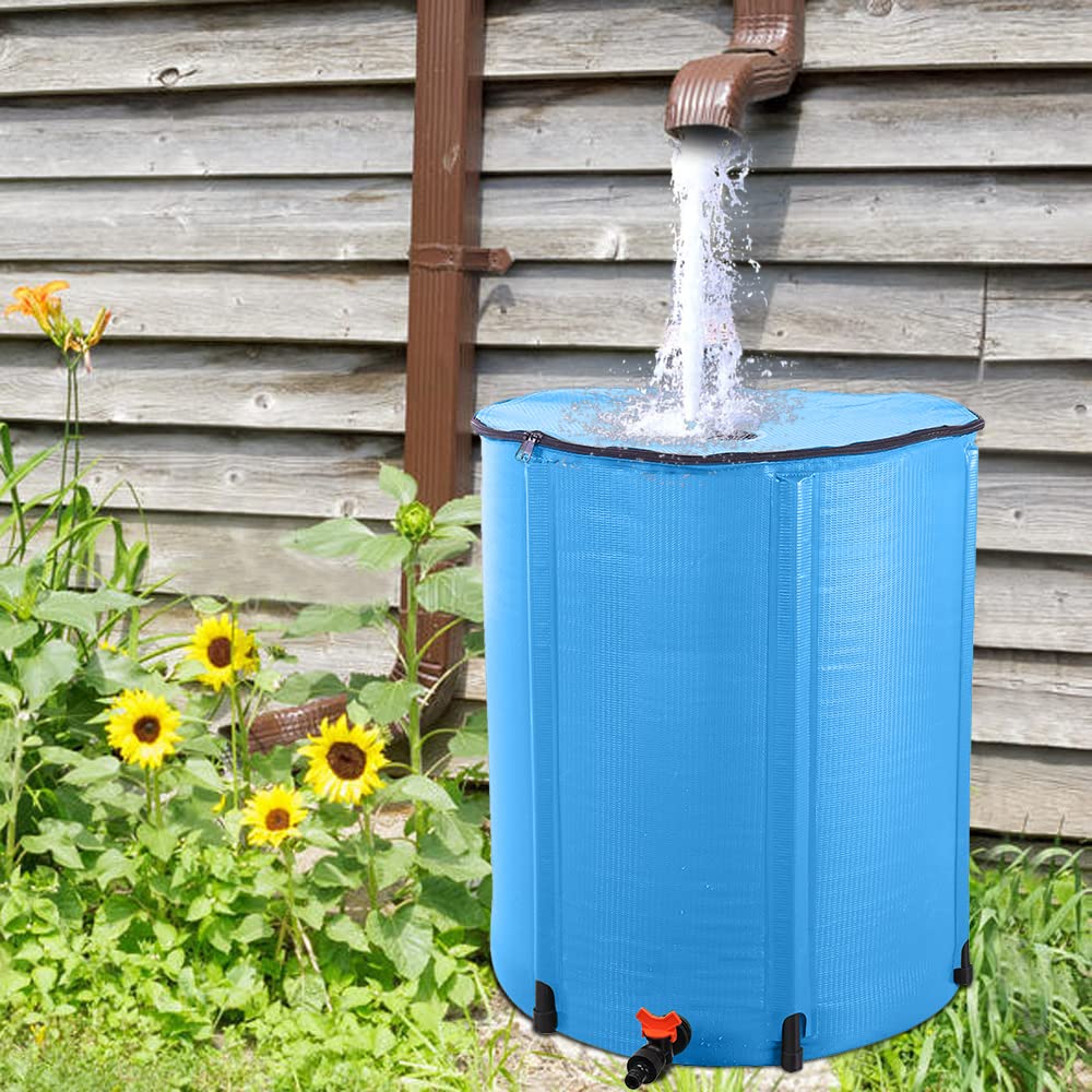50 Gallon Blue Collapsible Rain Barrel H226