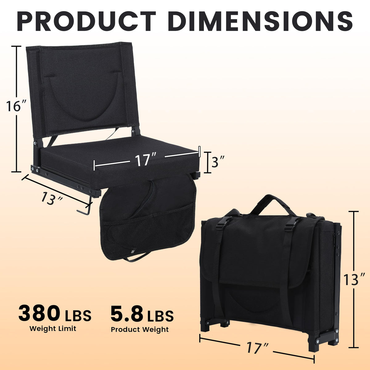 Heated Stadium Seats with Backrest and Cushion Q3689