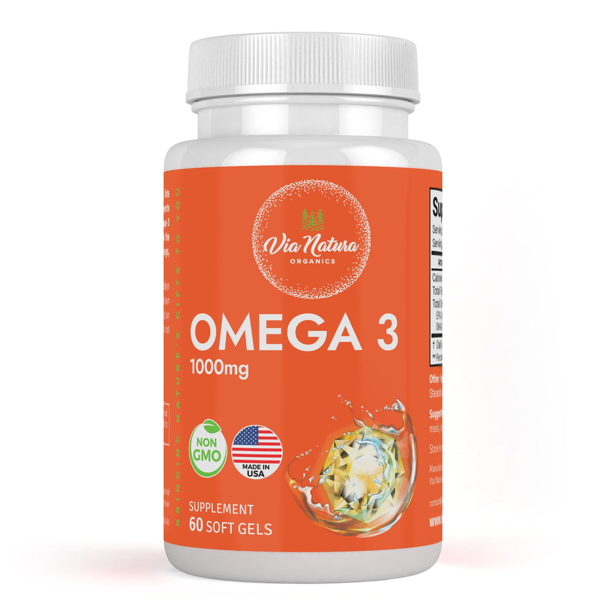Omega 3 Fish Oil 1000mg EPA & DHA 60 Softgels U723