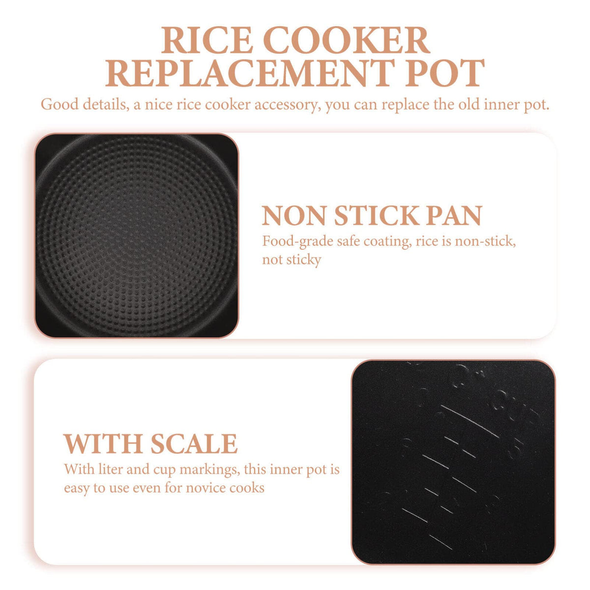 2L Nonstick Aluminum Alloy Rice Cooker Inner Pot O612305